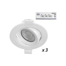 Lot de 3 spots LED Orientables CARAT II - 5W Dimmable blanc-neutre-4000k - dimmable - blanc