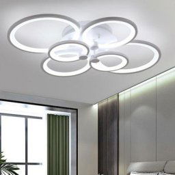 Plafonnier moderne, plafonniers encastrés à led en métal acrylique, luminaire de lustre à led 36W