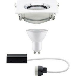 Paulmann - Nova Spot encastrable pour salle de bains jeu led GU10 7 w IP65 blanc mat, chrome S309611
