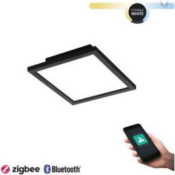 Eglo - Plafonnier led Salobrena-Z Blanc Noir l: 30 w: 30 h: 5cm Dimmable 2700-6500K avec fonction