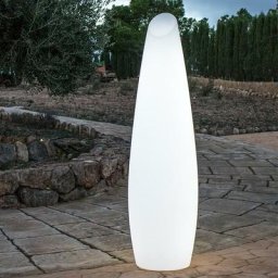 Lampadaire extérieur 140 lumière blanche froide par câble hauteur 140cm - Blanc - Moovere
