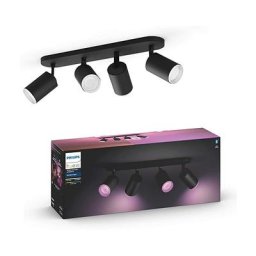 Hue White & Color Ambiance, fugato Spot 4x5.7W - Noir, compatible Bluetooth, fonctionne avec Alexa,