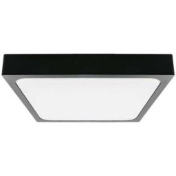 VT-8618B-SQ plafonnier led 18W IP44 carré noir 360° design moderne 100lm/W 6500K - sku 7644 - Noir