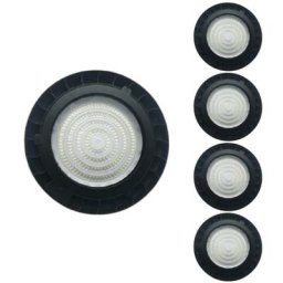 Suspension Industrielle led HighBay ufo 150W IP65 90° (Pack de 5) - Blanc Neutre 4000K - 5500K