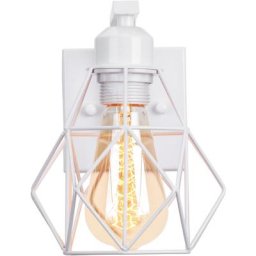 Applique Murale Industrielle Vintage Abat-jour Cage, Luminaire Murale Intérieur en Métal pour Salon