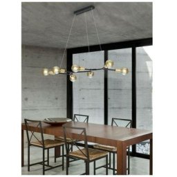 Trio Lighting - Suspensions Cross Noir Mat 7x28W E27 - Noir