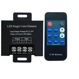 Sysled - Variateur 18A rf 12V avec télécommande pour ruban led mono couleur 12V