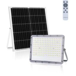 Projecteur solaire 200W avec télécommande aigos panneau crépusculaire