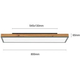 Led Plafonnier 'Laviona' en bois pour salon & salle à manger - gris graphite, bois clair, blanc