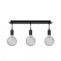 Xanlite - Suspension 3 douilles noire métal, culot E27, câble de 150cm réglable, IP20 - SDE3DN