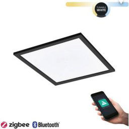 Plafonnier led salobrena-z Blanc Noir l: 45 b: 45 h: 5cm dimmable 2700-6500K avec fonction Connect-Z