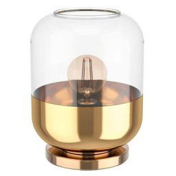 Eglo - Lampe de table Maryvilla Glass est claire, or E27 1x40W h: 23cm Ø17cm avec interrupteur de