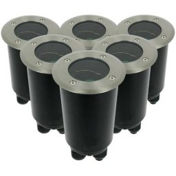 Lot de 6 Spots Encastrables IP67 canyon pro inox 304 GU10 + connecteur automatique