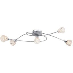 Plafonnier avec abat-jours en verre pour 5 ampoules G9 Vidaxl n/a