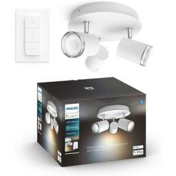 Hue White Ambiance adore Spot plafonnier spirale 3x5.5W salle de bain - Blanc (Télécommande