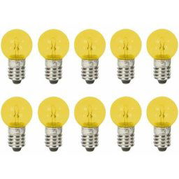10x Ampoule E10 6V 6W jaune culot 10mm à visser universel incandescent maison bricolage cyclomoteur