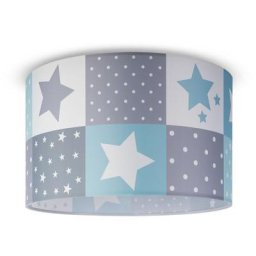 Paco Home - Plafonnier Suspension Chambre Enfant Abat-Jour Tissu Rond Coloré Bébé E27 Plafonnier