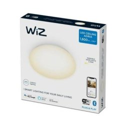 WIZ - Plafonnier connecté Wi-Fi Adria à intensité variable, Blanc chaud, 12W, fonctionne avec