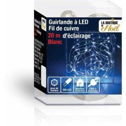 Guirlande lumineuse led fil cuivre électrique blanc 20 mètres - blanc