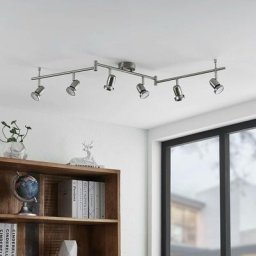 Led Plafonnier 'Simano' en métal pour salon & salle à manger - nickel