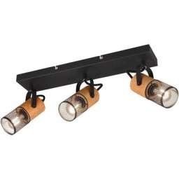 Trio Lighting - Plafonnier Tosh Noir Mat 3x40W E14 - Noir