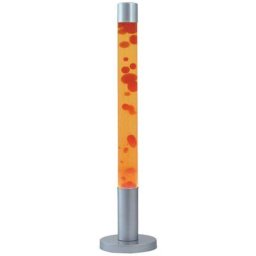 Licht-erlebnisse - Lampe à lave xxl alan H:76 cm au design rétro cire rouge liquide orange E14