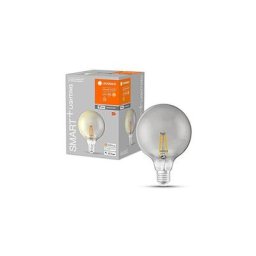 Ampoule led intelligente avec Wifi, culot E27, gradable, blanc chaud (2500K), forme Globe, filament