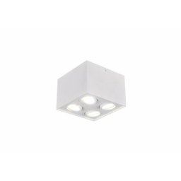 Plafonnier Biscuit Blanc Mat 4x35W GU10 - Blanc