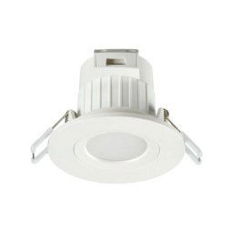 Spot encastré led 6.5W étanche blanc rond fixe ø 86x60mm pour sdb 3000K 540lm 100° 230V