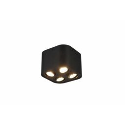 Trio Lighting - Plafonnier Cookie Noir Mat 4x35W GU10 - Noir