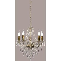 Chandelier Lüster Laiton Poli 5x40W E14 - Laiton Or Doré