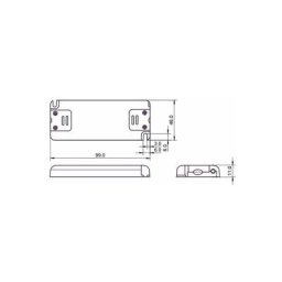 Alimentation led 230VAC-24VDC 0-6W slim