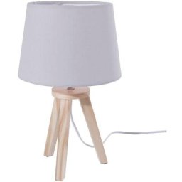Lampe grise 3 pieds en bois 18 -5x31 - Atmosphera créateur d'intérieur - Gris