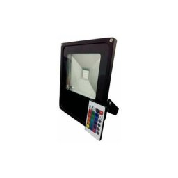 Projecteur led rgb 10W avec télécommande RadioFréquence - Noir