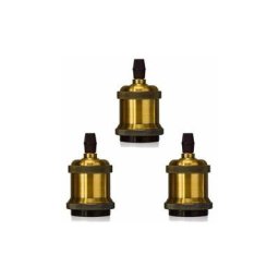 Stoex - Lot de 3 Edison Douille E27 Spirale diy Adaptateur de Lampe Vintage Rétro pour Lustre