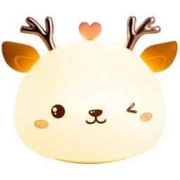 Veilleuse led en forme de cerf - 7 couleurs de lumière - En silicone doux au toucher - Pour chambre