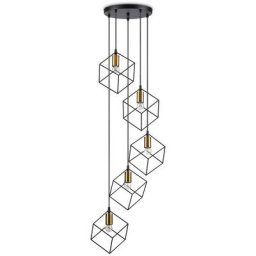 Suspensions ice Noir 5xE27 60W - Noir