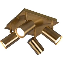 Plafonnier Marley Laiton fumé 4x35W GU10 - Laiton Or Doré