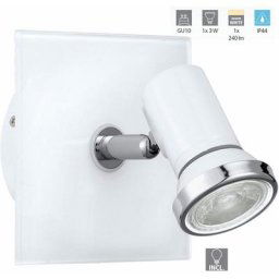 Salle de bain spot Tamara 1 en blanc, chrome 1X3,3W L: 12 cm