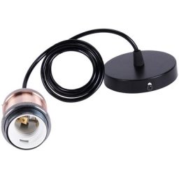 Lampe Suspension Vintage Style Industriel Douille Spirale E27 Lustre Simple Câble Support de Lampe