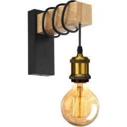 Applique Murale Intérieur Vintage Industrielle Lampe Murale E27 Luminaire Abat-jour en Métal avec