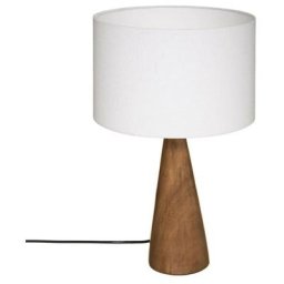 Lampe Aina - bois et blanc H46 cm - Atmosphera créateur d'intérieur - Blanc
