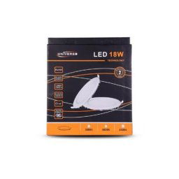 Trade Shop Traesio - Slim 18 w Panneau led rond pvc pvc pvc Natural Cold Light P205A-T - Bianco