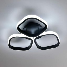Plafonnier led, 30WLampe de Plafond Moderne Lustre Plafonnier led Utilitaire Carré Noir pour