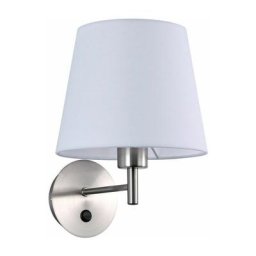 Barcelona Led - Applique murale avec abat-jour et interrupteur Classic riga - E27 Aluminium