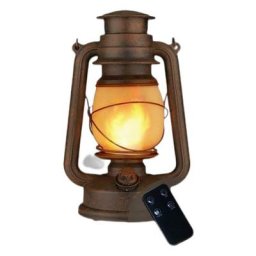 Lanterne rétro led flamme clignotante, lanterne extérieure étanche pour terrasse, télécommande,
