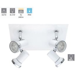 Les salles de bain Coin Tamara 1 en blanc, chrome 4X3,3W l: 24 h: 26 cm