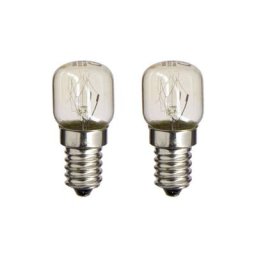 Lot de 2 ampoules halogènes Four, culot E14, 80 Lumens, équivalence 15W, 2200 Kelvins, - PACK2HO15W