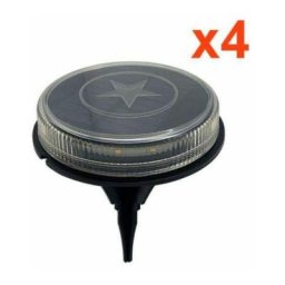 Spot à piquer led Solaire pour Jardin 5.5V 1W IP66 (Lot de 4) - Blanc Chaud 2300k - 3500k Silumen