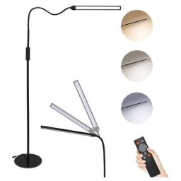 9W Lampadaire Lampadaire led Cou Flexible Uplighter Salon Bureau Dimmable - le noir - Randaco